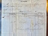 an old document that is on display in a glass case