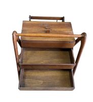 Table de travail vintage en bois massif, datant du XXe siècl… (photo 4)