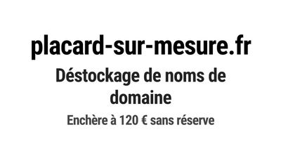 Nom de domaine placard-sur-mesure.