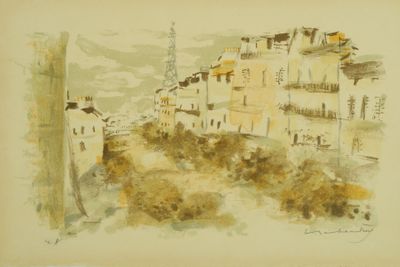 Eugène BABOULÈNE (1905-1994). Vue de Paris. Estampe. Signée …