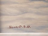 an image of a painting of a bird flying in the sky