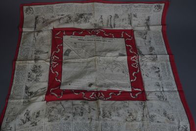 une image représentant une écharpe rouge et blanche bordée de rouge