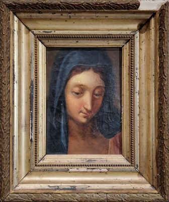 une image représentant un tableau d'une femme portant un voile sur la tête