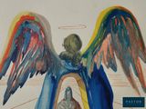 an image of a painting of an angel holding a baby jesus