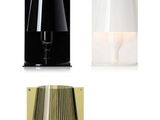 quatre types de lampes différents qui sont exposés