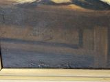 an image of a painting of a woman sitting on a bench