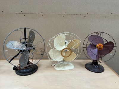 MARELLI et CALOR Ensemble de trois ventilateurs de table en …