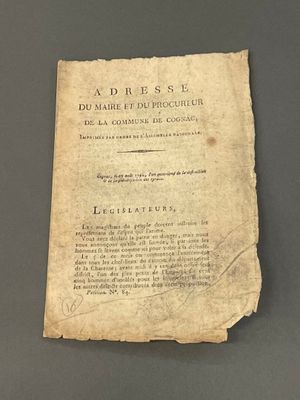 Un document révolutionnaire sur le département de Charente.