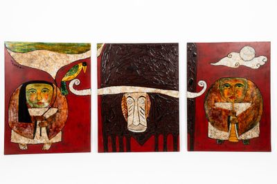 LE DUC HAI & LE NGOC THANH. Les musiciens et le bœuf