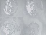 four different images of a man and a woman in a circle