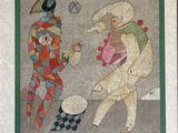 tableau représentant un homme et une femme jouant au tennis