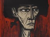 an image of a painting of a man wearing a hat