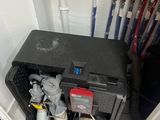 a black box with a water pump inside of it