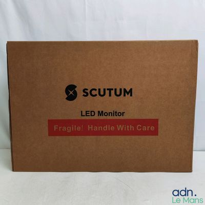 a box of scutum led monitor fragile handle with care