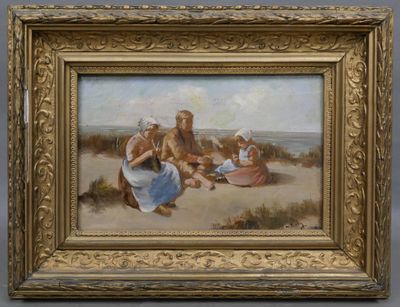 École hollandaise, vers 1900 Le passe temps des enfants à la…