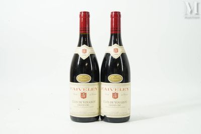 deux bouteilles de vin rouge posées l'une à côté de l'autre sur une surface blanche