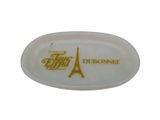 a picture of a white plate with the eiffel tower on it