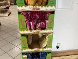 a display of snacks and snacks in a grocery store