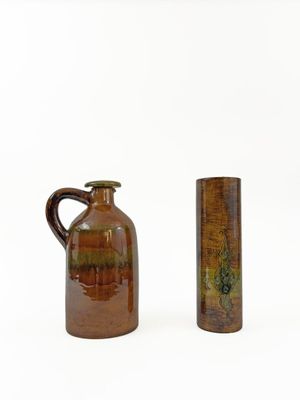 Castellet, Arts du feu Vase rouleau en céramique à décor de …