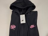 hoodie with pink nike logo on the front