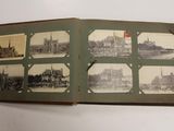 une vieille photo d'un livre contenant des images d'une ville
