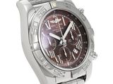 breiter men ' s stainless steel automatic watch with brown dial