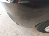 a close up of a car ' s bumper with a cat on it