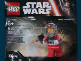 a bag of lego star wars items sitting on a table