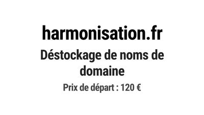Nom de domaine harmonisation.fr.