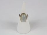 sterling silver ring with moons stone, size 7