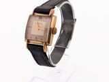 an image of a wrist watch with a black leather band