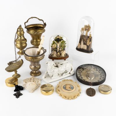 a lot of items that are sitting on a white surface