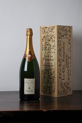 1 Mag CHAMPAGNE BRUT LES CLOS POMPADOUR (Caisse Bois d'origi…