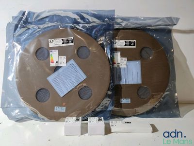 two reels of film sitting on top of each other
