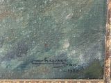 an image of a painting of a boat in the water