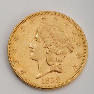 l'image d'une pièce d'or sur laquelle figure une tête de femme