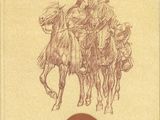 la couverture d'un livre sur laquelle figure le dessin d'un homme à cheval