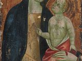 an image of a painting of a woman holding a baby