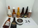 many different types of hair products displayed on a shelf