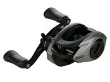 a close up of a fishing reel on a white background
