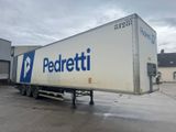 a semi truck that is parked in a parking lot