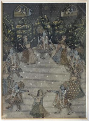 un tableau représentant un groupe de femmes dansant en cercle