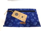 two bags with tags on them sitting next to each other