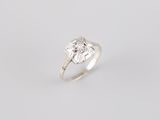 an image of a white gold ring with a leaf design