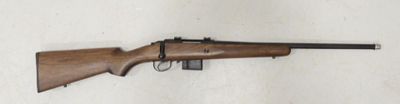 gros plan d'un fusil monté sur un mur
