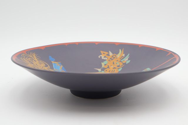 Gilbert Portanier, pour Rosenthal - Coupe sur talon à décor abstr...