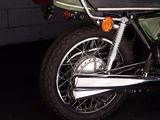 a motorcycle that is parked in a garage
