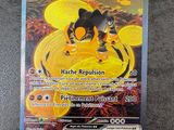 a close up of a pokemon card on a table