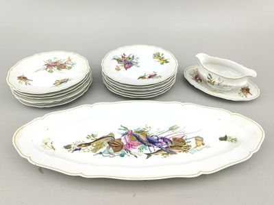 Haviland Limoges, modèle Calanques, partie de service à pois…