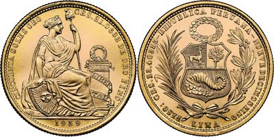 a gold sovereign coin with the image of queen victoria and prince philip